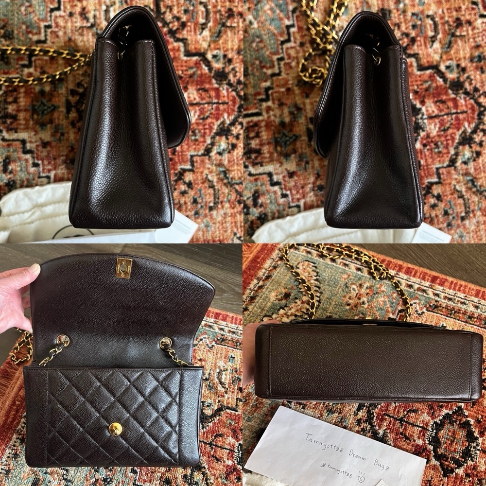 Chanel Vintage Diana Medium Caviar Brown Flap bag - Picture 6 of 11